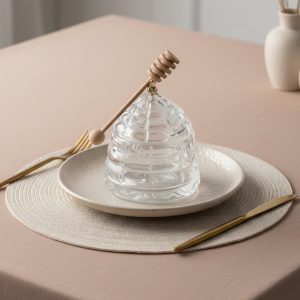 وعاء عسل هانى كريستال بوهيمي