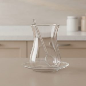 مج بالطبق والمعلقة دبل جلاس 150 مل - SSG022