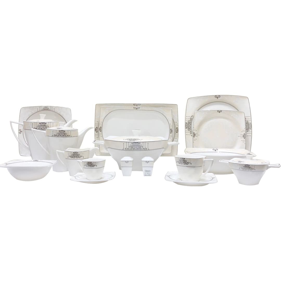 طقم سفرة 62 قطعة بورسلين أكسفورد W210025-0SQP - الصورة 3