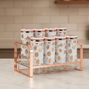 توابل 9 ق استانلس بيضاوي صغير اكسفورد أبيض