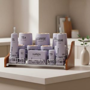 طقم توابل 12 قطعه مربع موف على ستاند اكسفورد