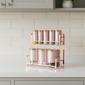 طقم توابل بينك 9 قطع ستانلس أكسفورد