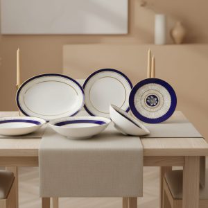 طقم عشاء 25قطعة ديكورات فتحى محمود C1021