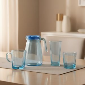 طقم شربات كاري 19قطعة تركواز باشابتشي