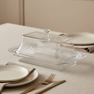 صينية مقسمة مربعة بالغطاء ازاد FTR-S-02 اكريلك