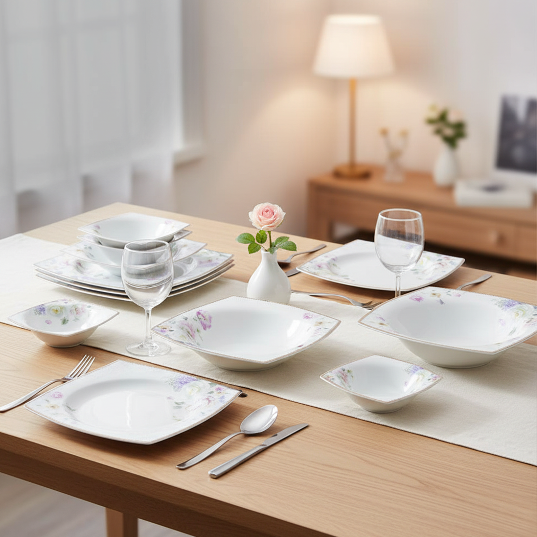 طقم سفرة 60 قطعة فلاور - HY6/60