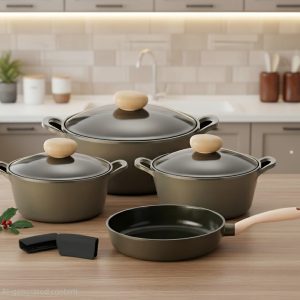 طقم حلل نيوفلام سيراميك ريترو نحاسى 9قطع