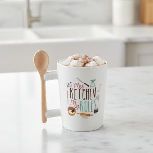 مج أشكال بورسلين - Wooden Spoon