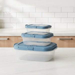 طقم علبه ميكروف سمارت 3قطع ازرق اكسا