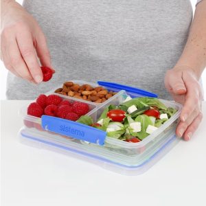 حافظة طعام 820 مل شفاف بكلبس سيستيما