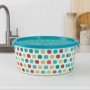 علبة دائرية صغيرة بغطاء اخضر ديكو شيف 221920