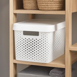 علبة مستطيلة بلاستك ابيض صغيرة انفنتى 229162