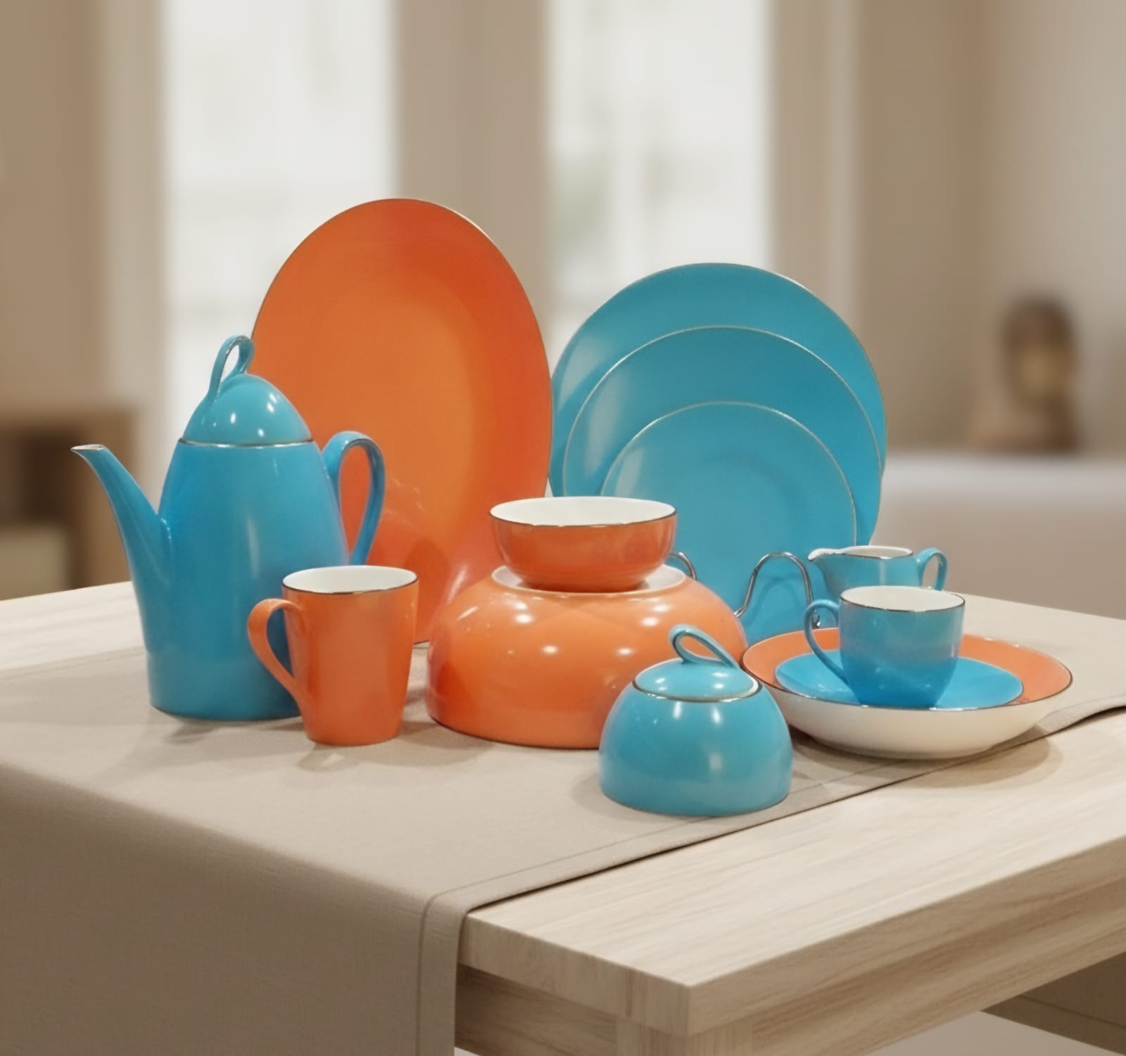 طقم سفرة 50 قطعة بورسلين سيمون لبنى فتحى محمود