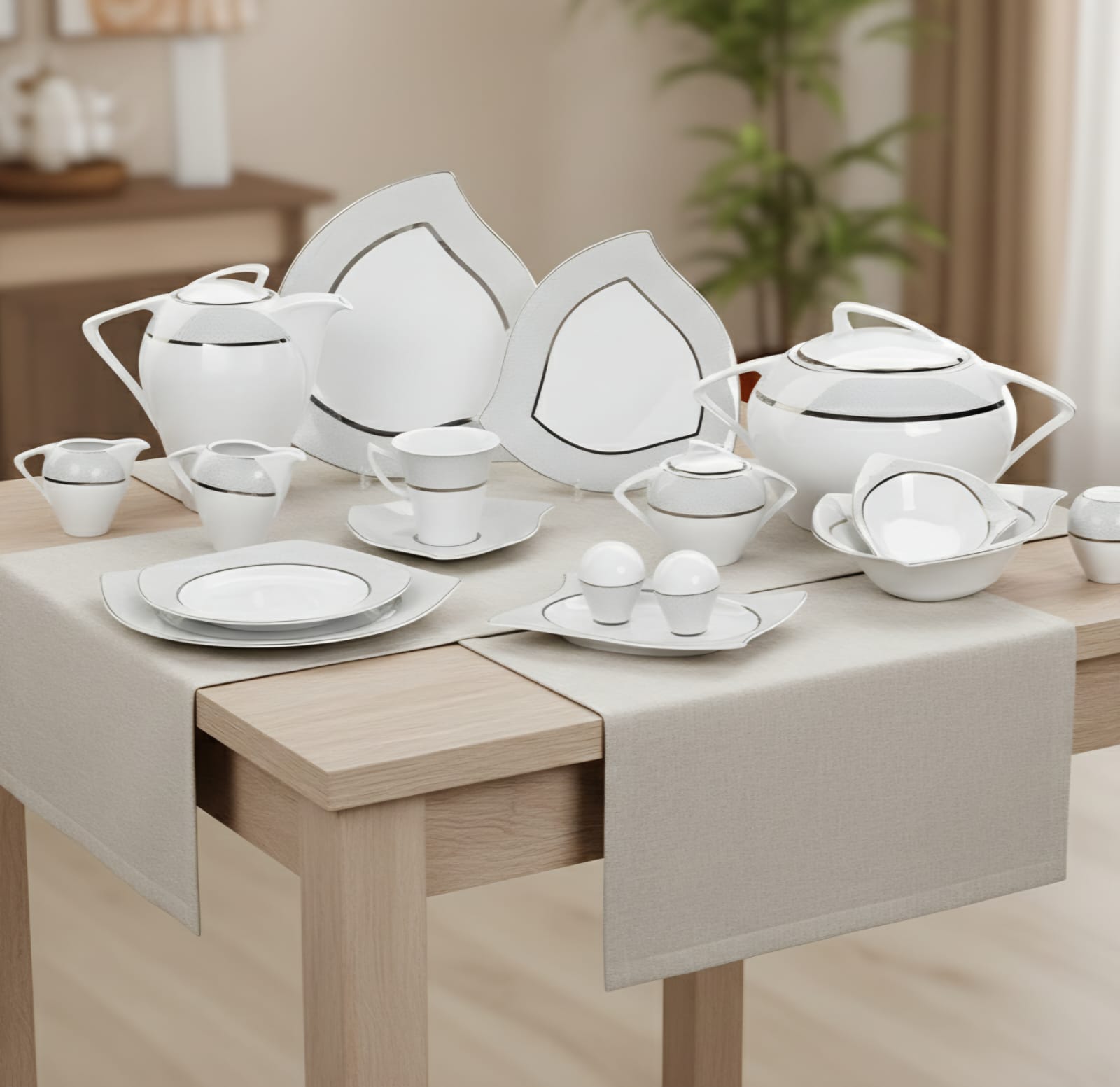 طقم 62ق كونكورد ديكور فلورانسا بلاتين