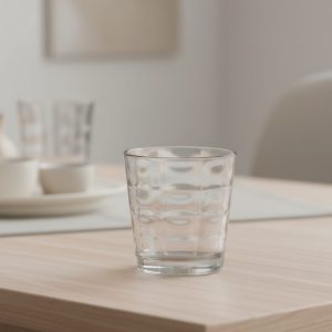 طقم كوب 6 قطع كيوب زجاج شفاف 24 cl برميولي