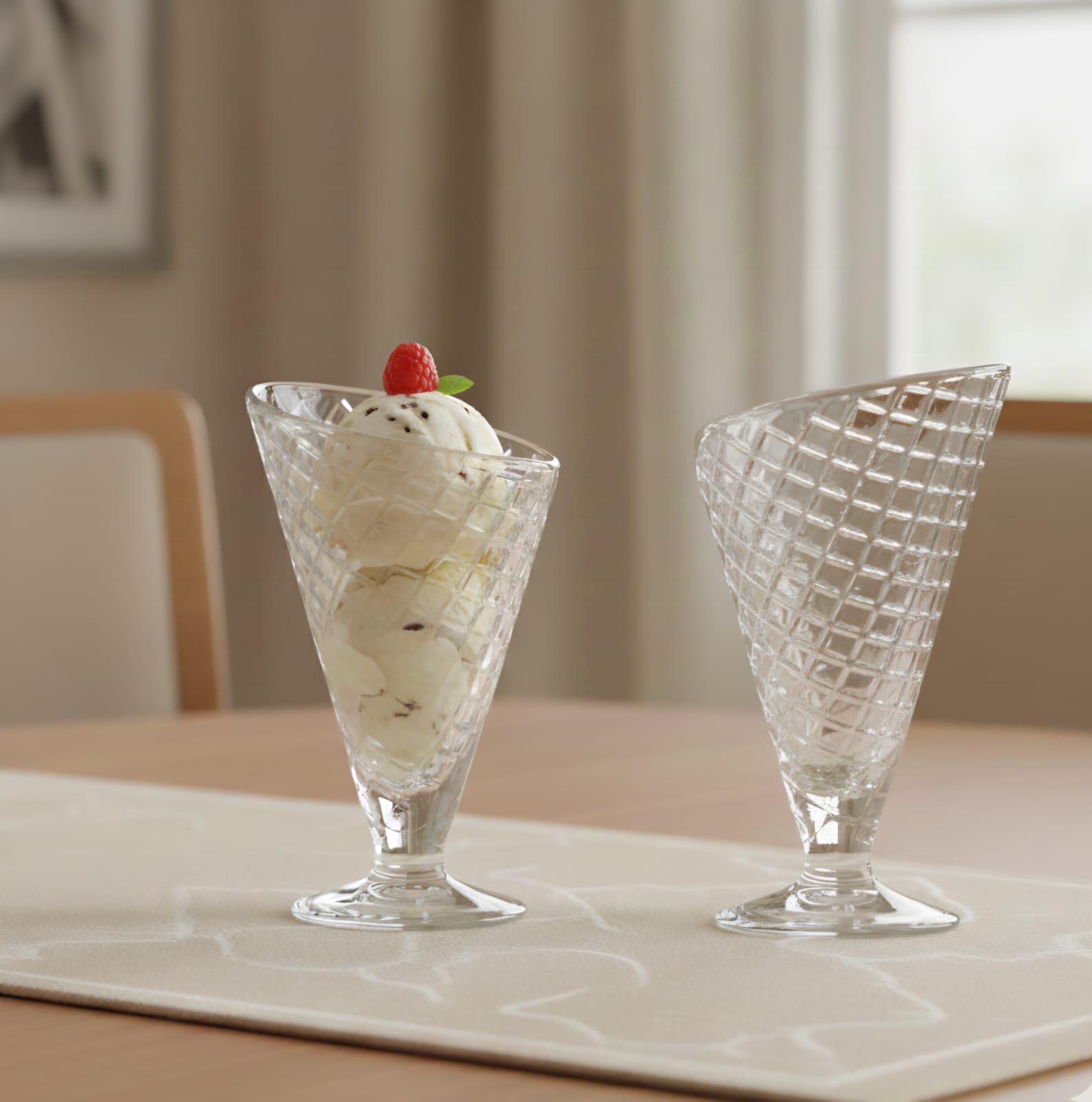 طقم كاس 2 قطعه جيلاتو شفاف 28 CL بورميولي