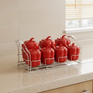 طقم توابل بورسلين 11قطعه ريد