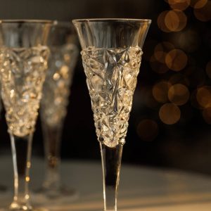 طقم كاس 6 قطع  جلاسير فلوت  كريستال بوهيمي